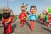 France, Nord, Cassel, spring carnival, head parade and Giant dance, listed as intangible cultural heritage of humanity