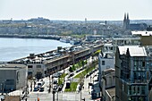 Frankreich, Gironde, Bordeaux, von der UNESCO zum Weltkulturerbe erklärt, Gesamtansicht der Ufer der Garonne