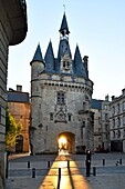 France, Gironde, Bordeaux, district a World Heritage Site by UNESCO, district of Saint Peter, 15th century Gothic Cailhau gate
