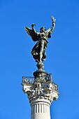 France, Gironde, Bordeaux, area classified World Heritage, Quinconces district, Quinconces square and the Monument of the Girondins