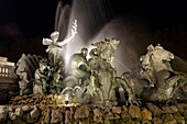 France, Gironde, Bordeaux, area classified World Heritage, Quinconces district, Quinconces square and the Monument of the Girondins