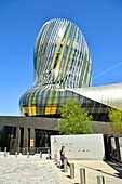 Frankreich, Gironde, Bordeaux, von der UNESCO zum Weltkulturerbe erklärtes Gebiet, die Stadt des Weins, entworfen von den Architekten des Büros XTU und dem englischen Bühnenbildbüro Casson Mann Limited