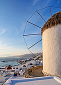 Boni's Windmill, Chora, Mykonos Town, Mykonos Island, Cyclades, Greek Islands, Greece, Europe
