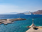 Hafen in Mykonos-Stadt, Insel Mykonos, Kykladen, Griechische Inseln, Griechenland, Europa