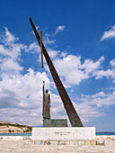 Statue des Pythagoras, Hafen von Pythagoreio, Insel Samos, Nordägäis, Griechische Inseln, Griechenland, Europa