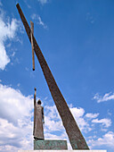 Statue des Pythagoras, Hafen von Pythagoreio, Insel Samos, Nordägäis, Griechische Inseln, Griechenland, Europa