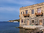 Agia Marina Uferpromenade, Insel Leros, Dodekanes, Griechische Inseln, Griechenland, Europa