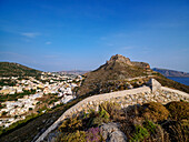 Mittelalterliche Burg von Pandeli über Agia Marina, Insel Leros, Dodekanes, Griechische Inseln, Griechenland, Europa