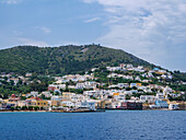 Blick auf die Stadt Agia Marina, Insel Leros, Dodekanes, Griechische Inseln, Griechenland, Europa