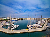 Kos Town Marina, elevated view, Kos Island, Dodecanese, Greek Islands, Greece, Europe