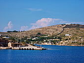 Hafen von Arki, Insel Arkoi, Dodekanes, Griechische Inseln, Griechenland, Europa