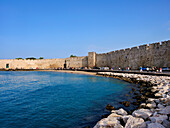 Kolona Harbour, Medieval Old Town, Rhodes City, Rhodes Island, Dodecanese, Greek Islands, Greece, Europe