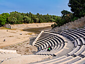 Antikes Odeon an der Akropolis, Rhodos-Stadt, Insel Rhodos, Dodekanes, Griechische Inseln, Griechenland, Europa