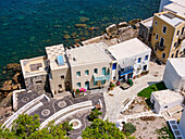 Mandraki Town, elevated view, Nisyros Island, Dodecanese, Greek Islands, Greece, Europe