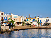 Uferpromenade von Mandraki, Insel Nisyros, Dodekanes, Griechische Inseln, Griechenland, Europa