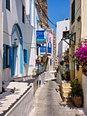 Street of Mandraki Town, Nisyros Island, Dodecanese, Greek Islands, Greece, Europe