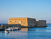 The Koules Fortress at sunset, City of Heraklion, Crete, Greek Islands, Greece, Europe