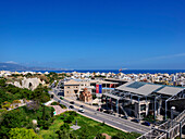 Kulturelles Konferenzzentrum von Heraklion, Blick von oben, Stadt Heraklion, Kreta, Griechische Inseln, Griechenland, Europa