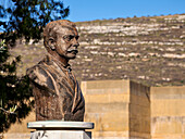 Statue des Minos Kalokairinos im Palast des Minos, Knossos, Region Heraklion, Kreta, Griechische Inseln, Griechenland, Europa