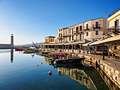 Alter venezianischer Hafen, Stadt Rethymno, Region Rethymno, Kreta, Griechische Inseln, Griechenland, Europa