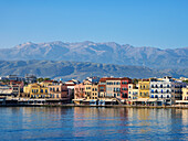 Old Town Waterfront, City of Chania, Crete, Greek Islands, Greece, Europe