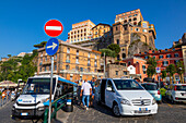 Taxis at Sorrento, Bay of Naples, Campania, Italy, Mediterranean, Europe