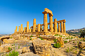 Tempel der Hera, Valle dei Templi (Tal der Tempel), UNESCO-Weltkulturerbe, hellenische Architektur, Agrigento, Sizilien, Italien, Mittelmeer, Europa