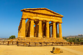 Concordia-Tempel, Valle dei Templi (Tal der Tempel), UNESCO-Weltkulturerbe, hellenische Architektur, Agrigento, Sizilien, Italien, Mittelmeer, Europa