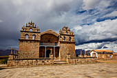 Church courtyard, Ollantaytambo, Peru, South America