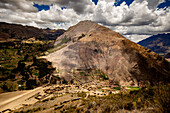 Pisaq Ruins from a distance, Sacred Valley, Peru, South America