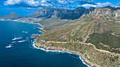 Luftaufnahme von Chapman's Peak Drive, Kapstadt, Kap-Halbinsel, Südafrika, Afrika