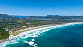 Aerial of Noordhoekstrand (Noordhoek Beach), Cape Town, Cape Peninsula, South Africa, Africa