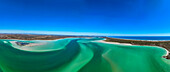 Panorama des Meeresschutzgebiets Langebaan-Lagune, Westküsten-Nationalpark, Westkap-Provinz, Südafrika, Afrika