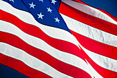 Nahaufnahme einer amerikanischen Flagge