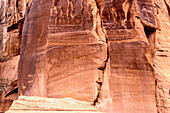 USA, Arizona, Rock face with petroglyphs in Canyon de Chelly National Monument