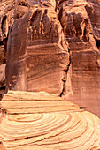 USA, Arizona, Rock face with petroglyphs in Canyon de Chelly National Monument