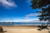 USA, Oregon, Rock formations at Cannon Beach 
