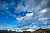 USA, Idaho, Hailey, Clouds and blue sky seen from top of Carbonate Mountain