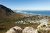 South Africa, Hermanus, Town on coast in Fernkloof Nature Reserve
