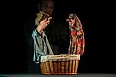 Puppeteer Javier Aranda performs his play "Vida"