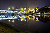 Nighttime View of Triana Bridge and Capillita Del Carmen