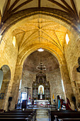 Nave of the Church of Our Lady of Mercy in the old Colonial City of Santo Domingo, Dominican Republic. Completed in 1555 A.D. UNESCO World Heritage Site of the Colonial City of Santo Domingo.