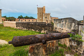 The Ozama Fortress, or Fortaleza Ozama, in the Colonial City of Santo Domingo, Dominican Republic. Completed in 1505 A.D., it was the first European fort built in the Americas. UNESCO World Heritage Site of the Colonial City of Santo Domingo.