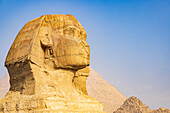 Gizeh, Kairo, Ägypten. Die Große Sphinx im Komplex der Großen Pyramide.