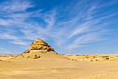 Wadi al Hitan, Faiyum, Egypt. Eroded bluff along the interpretive trail at Wadi el-Hitan paleontological site.