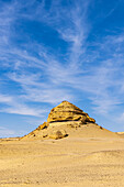 Wadi al Hitan, Faiyum, Egypt. Eroded bluff along the interpretive trail at Wadi el-Hitan paleontological site.