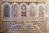 Fes, Morocco. Beautiful hand carved plaster detail, Moorish design.