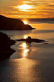 Canada, Quebec, Tadoussac. Saguenay River at sunrise.