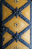 Munich, Germany. Antique metal medieval door.