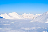 View towards Orustdalen. Landscape in Van Mijenfjorden National Park, (former Nordenskiold National Park), Island of Spitsbergen. Arctic region, Scandinavia, Norway, Svalbard